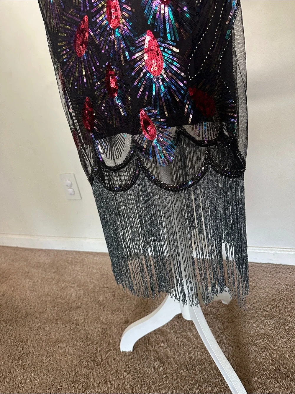 BABEYOND Coucoland 1920s
Peacock Flapper Dress for Women, M, Black, Multicolor - Picture 4 of 15